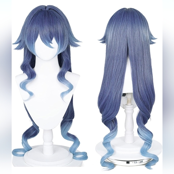 Other - Genshin Impact Layla Cosplay Wig Blue Long Length